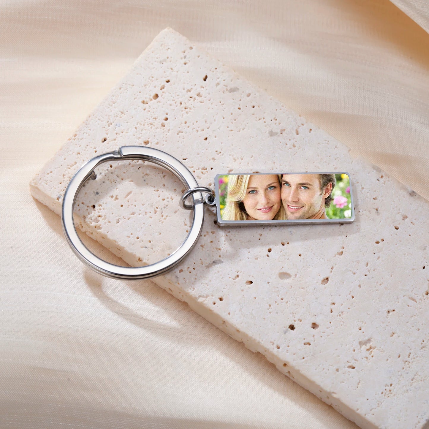 Custom Photo Keychain – Personalized Picture Keyring Gift