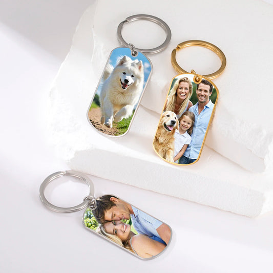 Custom Photo Keychain – Personalized Picture Keyring Gift