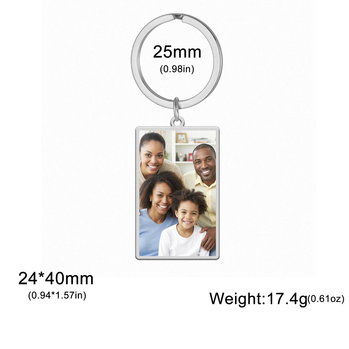Custom Photo Keychain – Personalized Picture Keyring Gift