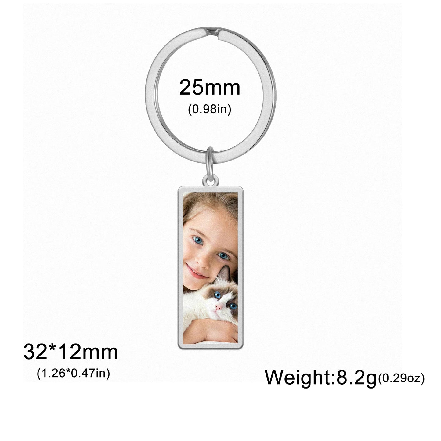 Custom Photo Keychain – Personalized Picture Keyring Gift