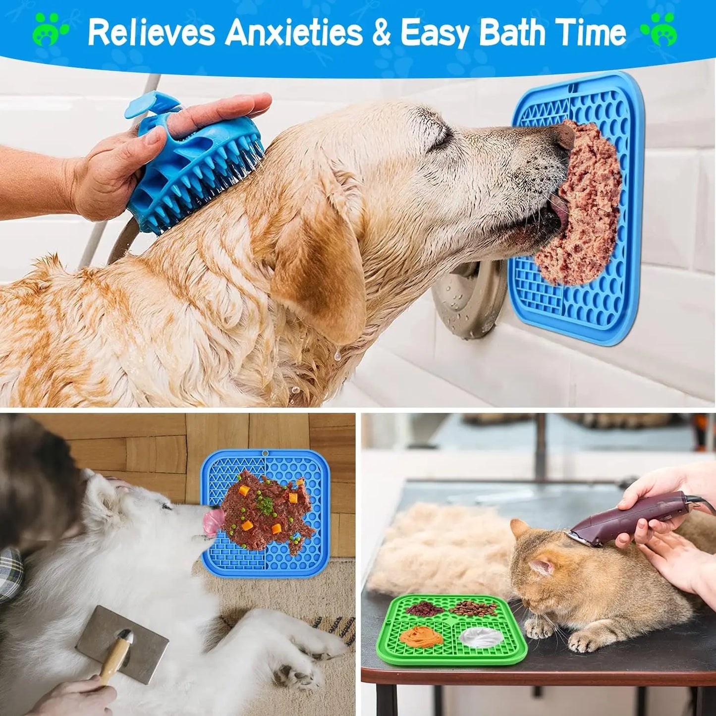 Pet Lick Mat for Dogs & Cats – Anxiety Relief, Slow Feeder & Enrichment Toy